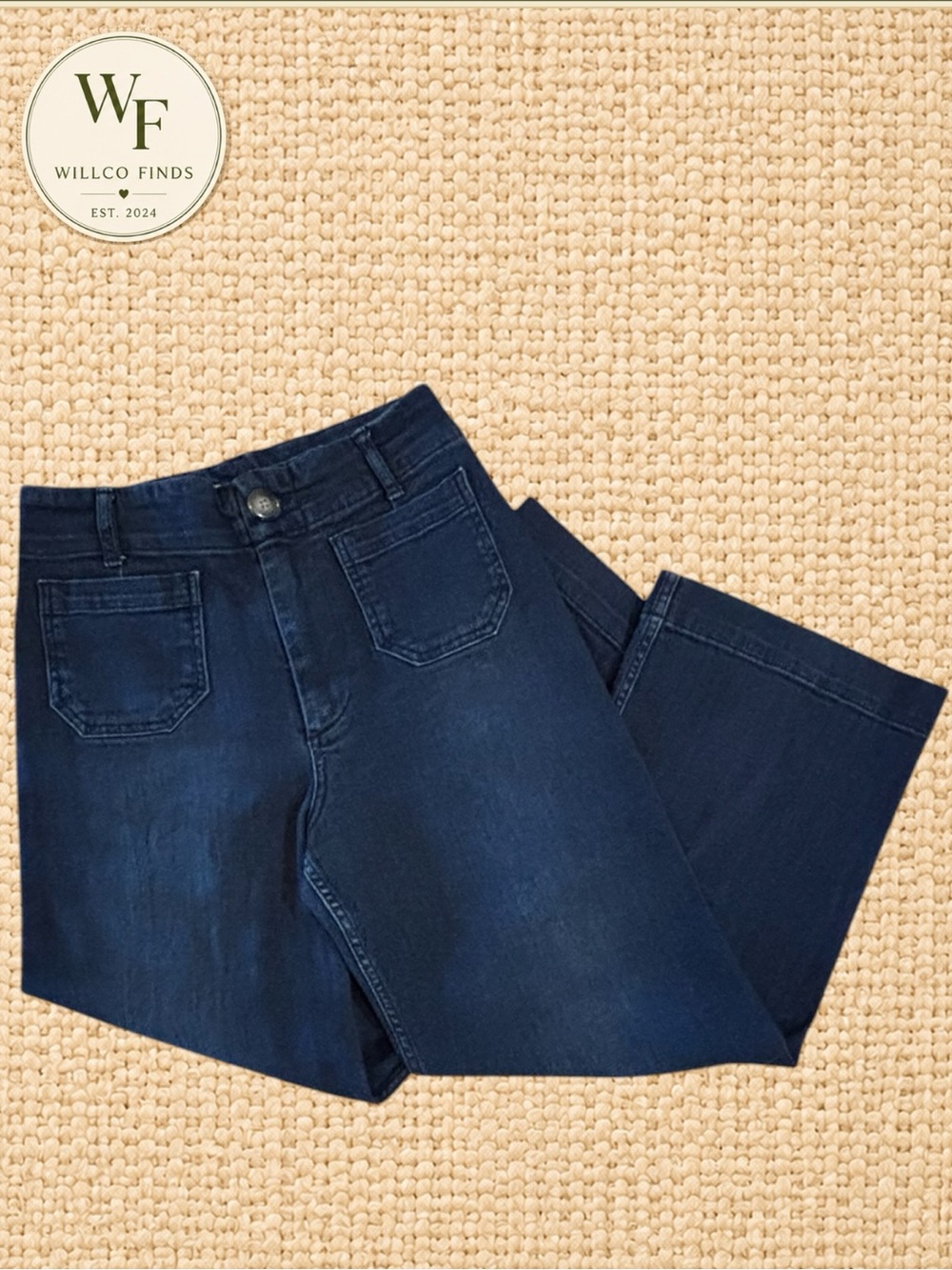 Pilcro The Skipper Wide Leg Jeans Size 26 Dark Wash High Rise Anthropologie